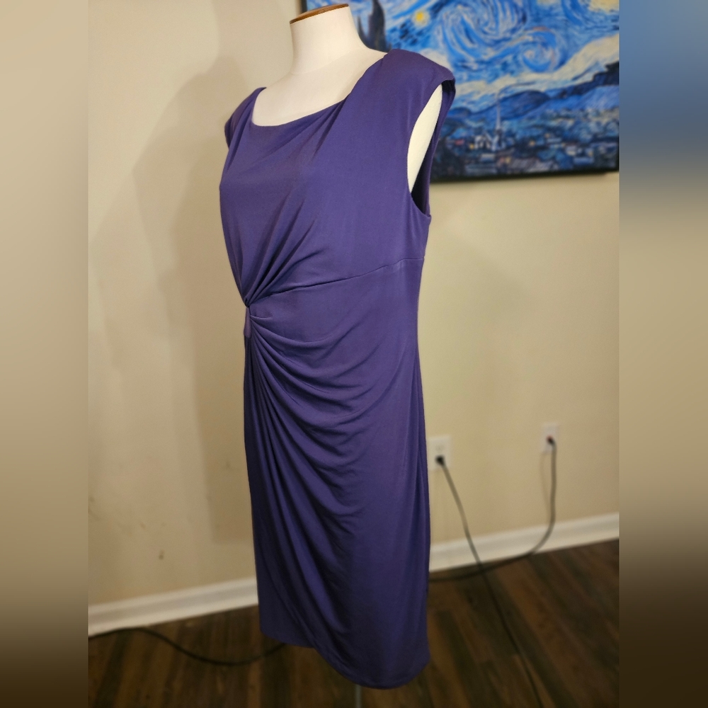 Dressbarn Long Purple Dress Size 16 - Picture 2 of 5